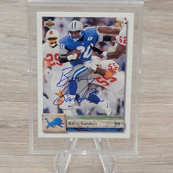 Upper Deck Other - Barry Sanders Autographed 1992 Upper Deck NFL Football Card Detroit Lions RB